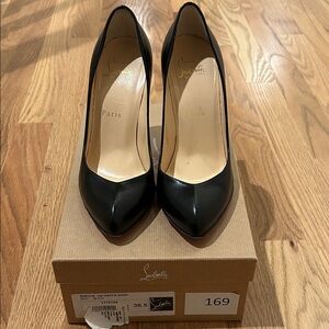Christian Louboutin Breche Black Heels size 36.5 (R) and 37 (L)